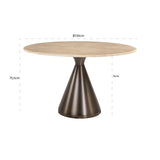 Eettafel Montgommery beige 130Ø