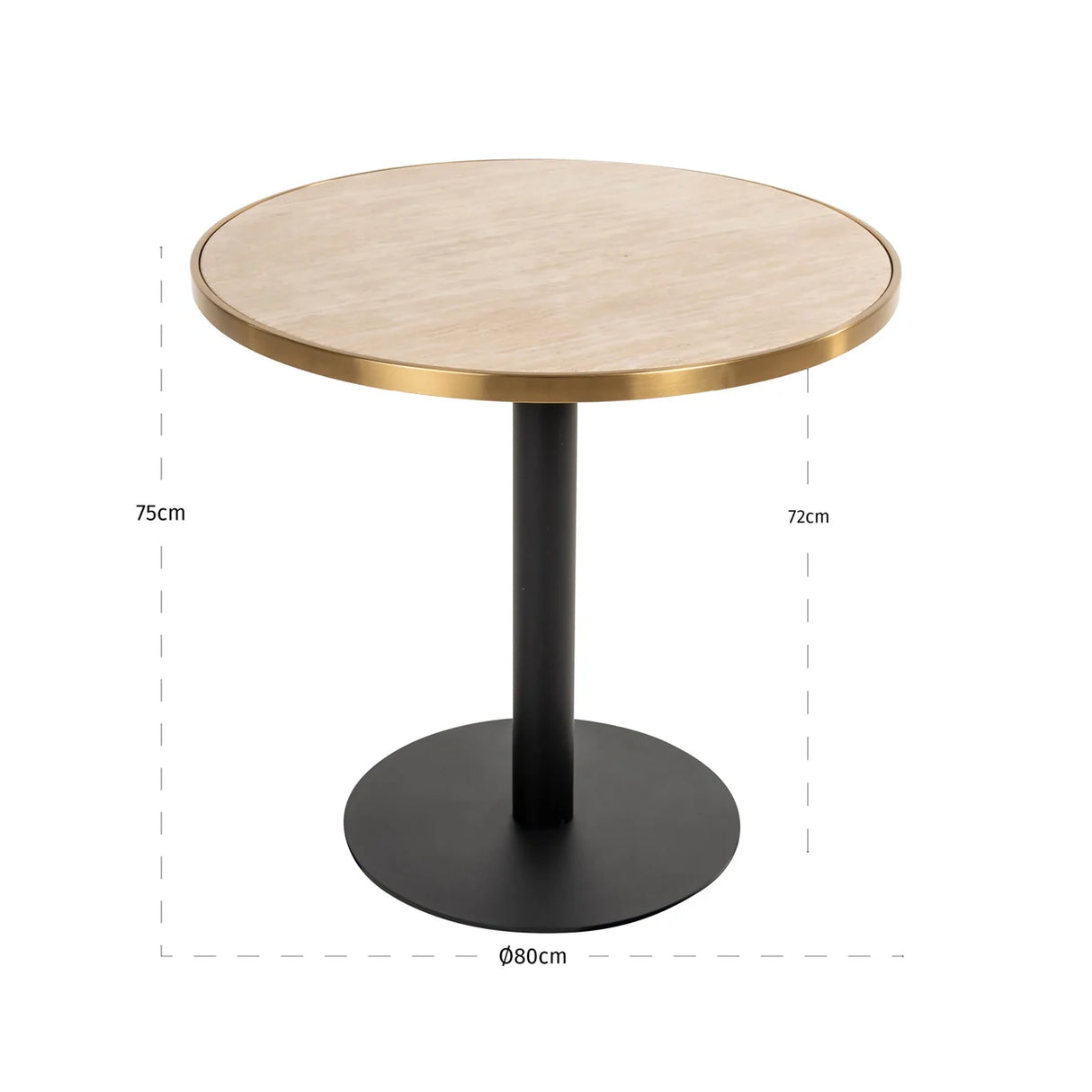 Bistrotafel Brazza beige 80Ø