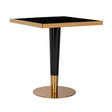 Bistrotafel Can Roca square black 70x70 (Black/gold) van Richmond Interiors – Luxe comfort op maat van PureWonen. Vraag naar de beste prijs.