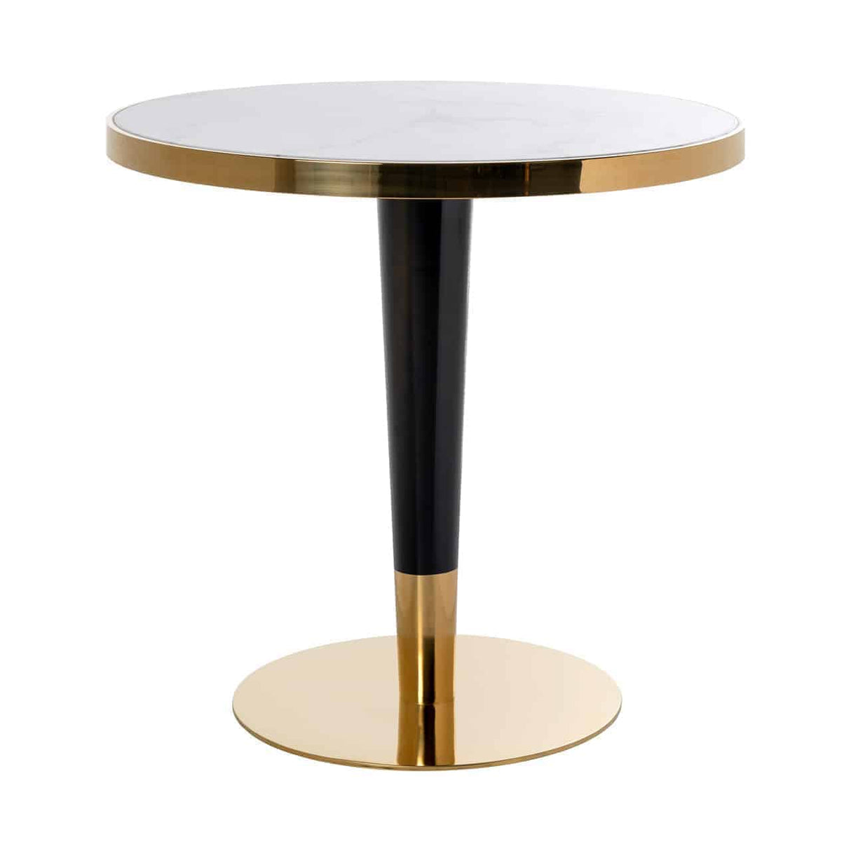 Bistrotafel Osteria 80Ø (Black/white) van Richmond Interiors – Luxe comfort op maat van PureWonen. Vraag naar de beste prijs.