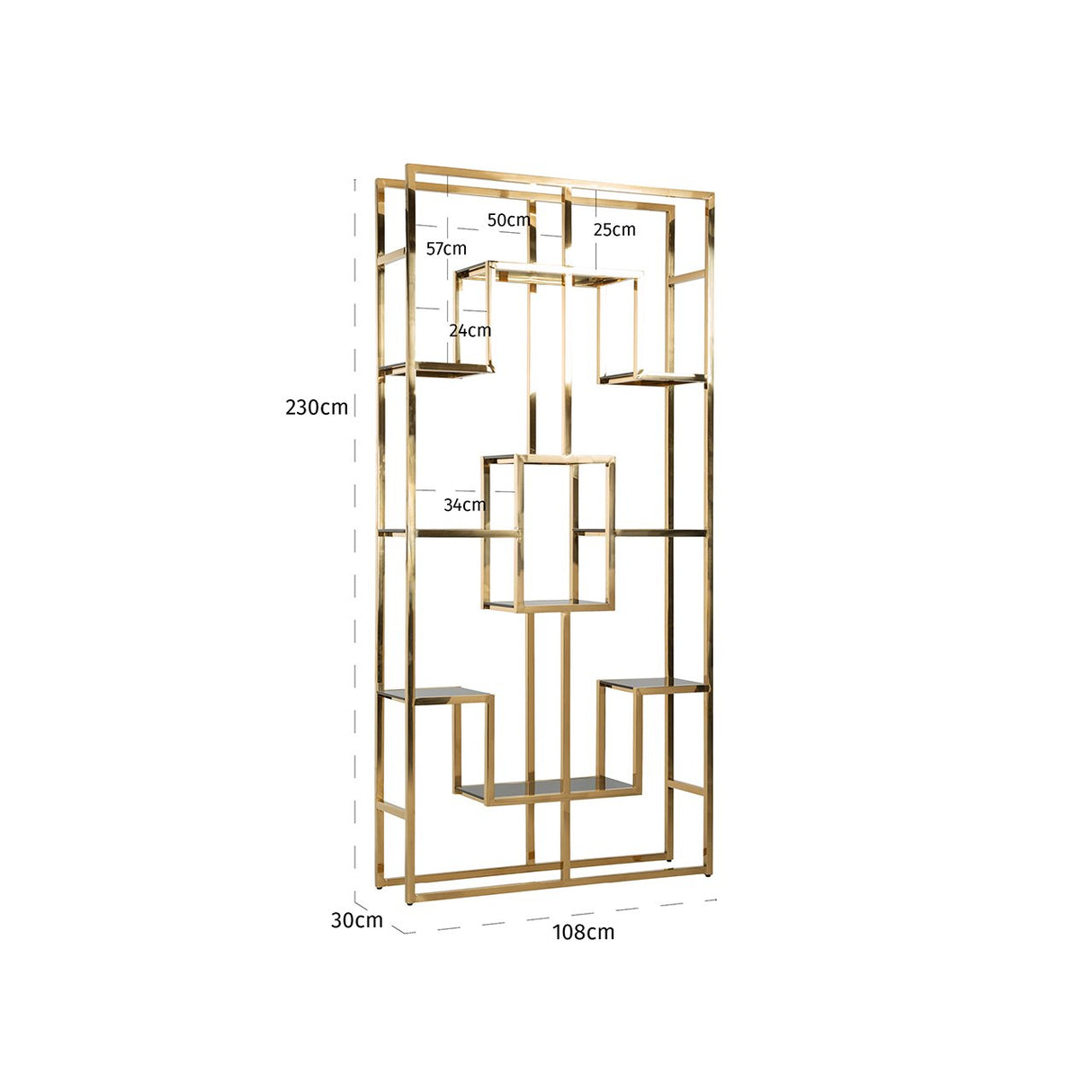 Wandkast Magnus (Gold) van Richmond Interiors – Luxe comfort op maat van PureWonen. Vraag naar de beste prijs.