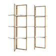 Wandkast Lagrand gold met 3 planken (Gold) van Richmond Interiors – Luxe comfort op maat van PureWonen. Vraag naar de beste prijs.