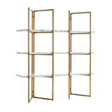 Wandkast Lagrand gold met 3 planken (Gold) van Richmond Interiors – Luxe comfort op maat van PureWonen. Vraag naar de beste prijs.