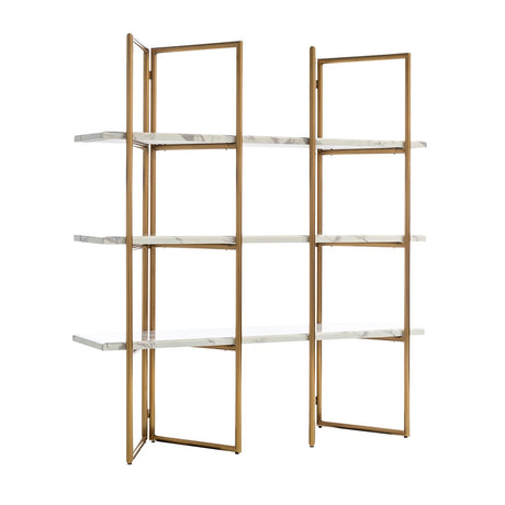 Wandkast Lagrand gold met 3 planken (Gold) van Richmond Interiors – Luxe comfort op maat van PureWonen. Vraag naar de beste prijs.