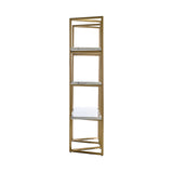 Wandkast Lagrand gold met 3 planken (Gold) van Richmond Interiors – Luxe comfort op maat van PureWonen. Vraag naar de beste prijs.