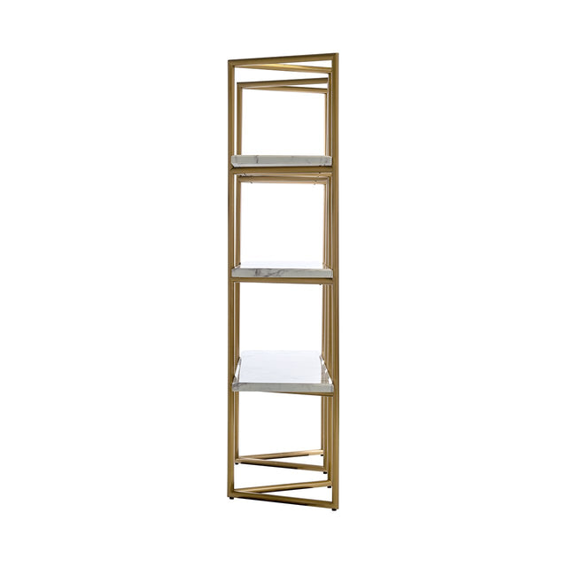 Wandkast Lagrand gold met 3 planken (Gold) van Richmond Interiors – Luxe comfort op maat van PureWonen. Vraag naar de beste prijs.