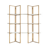 Wandkast Lagrand gold met 3 planken (Gold) van Richmond Interiors – Luxe comfort op maat van PureWonen. Vraag naar de beste prijs.