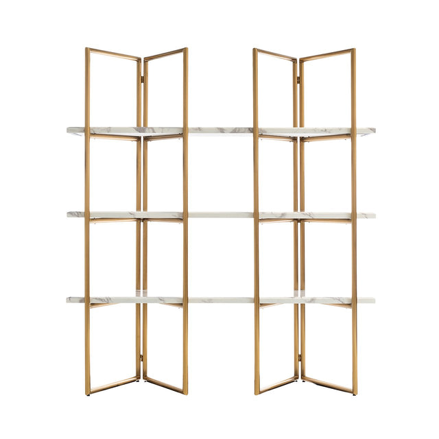 Wandkast Lagrand gold met 3 planken (Gold) van Richmond Interiors – Luxe comfort op maat van PureWonen. Vraag naar de beste prijs.