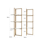Wandkast Lagrand gold met 3 planken (Gold) van Richmond Interiors – Luxe comfort op maat van PureWonen. Vraag naar de beste prijs.