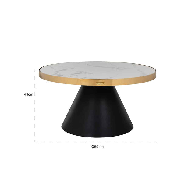 Salontafel Odin 80Ø  (Gold) van Richmond Interiors – Luxe comfort op maat van PureWonen. Vraag naar de beste prijs.