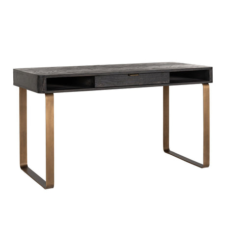 Bureau Blackbone brass 1-lade (Black rustic) van Richmond Interiors – Luxe comfort op maat van PureWonen. Vraag naar de beste prijs.