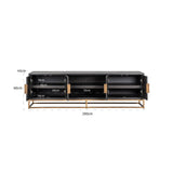 TV-dressoir Blackbone brass 4-deuren 200 (Black rustic) van Richmond Interiors – Luxe comfort op maat van PureWonen. Vraag naar de beste prijs.
