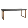 Eettafel Blackbone brass 220 (Black rustic) van Richmond Interiors – Luxe comfort op maat van PureWonen. Vraag naar de beste prijs.