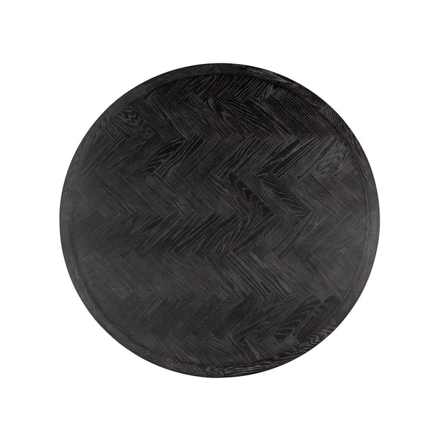 Eettafel Blackbone brass 140Ø (Black rustic) van Richmond Interiors – Luxe comfort op maat van PureWonen. Vraag naar de beste prijs.