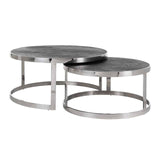 Salontafel Blackbone silver set van 2  (Black rustic) van Richmond Interiors – Luxe comfort op maat van PureWonen. Vraag naar de beste prijs.