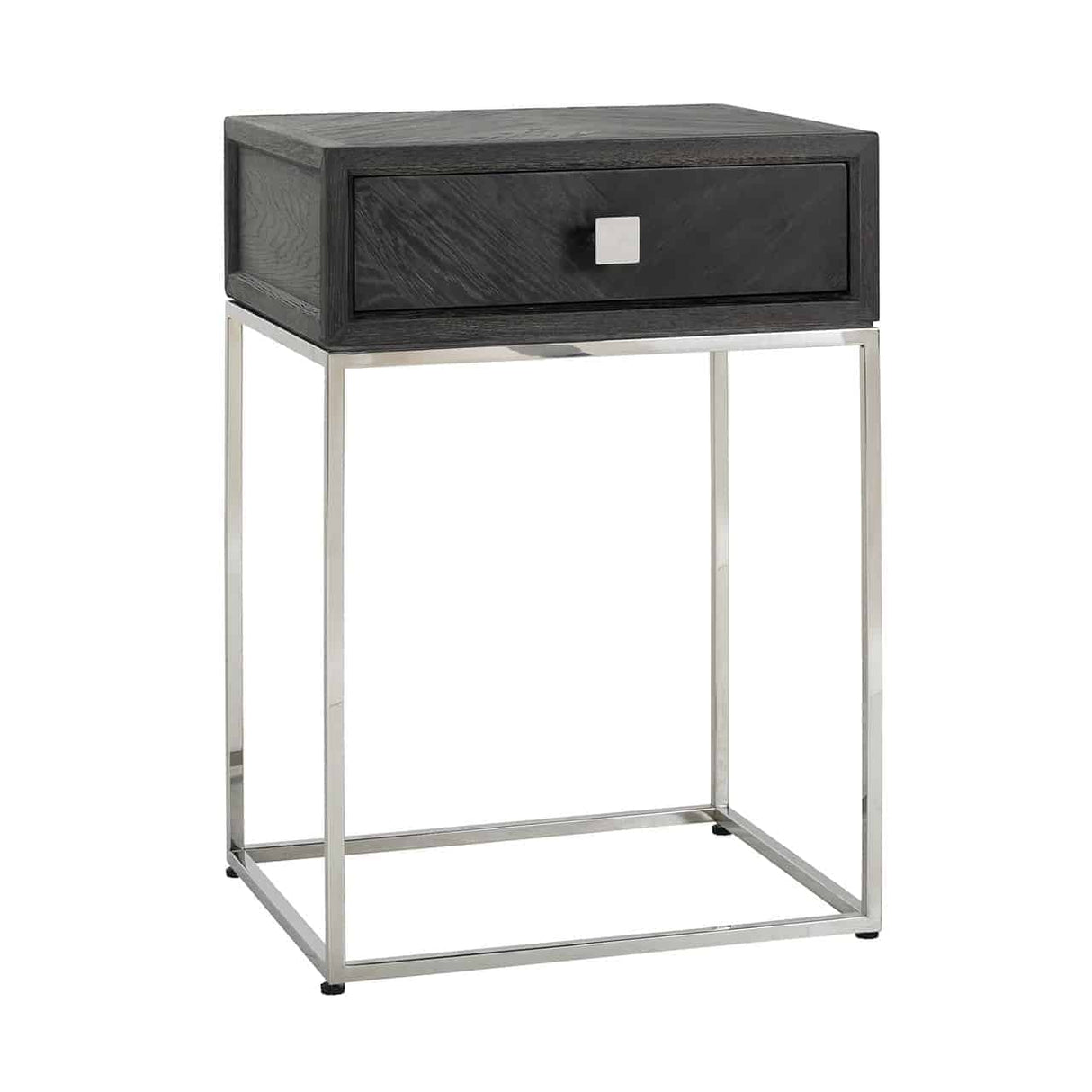 Nachtkastje Blackbone silver 1-lade (Black rustic) van Richmond Interiors - laagste prijs offerte van PureWonen