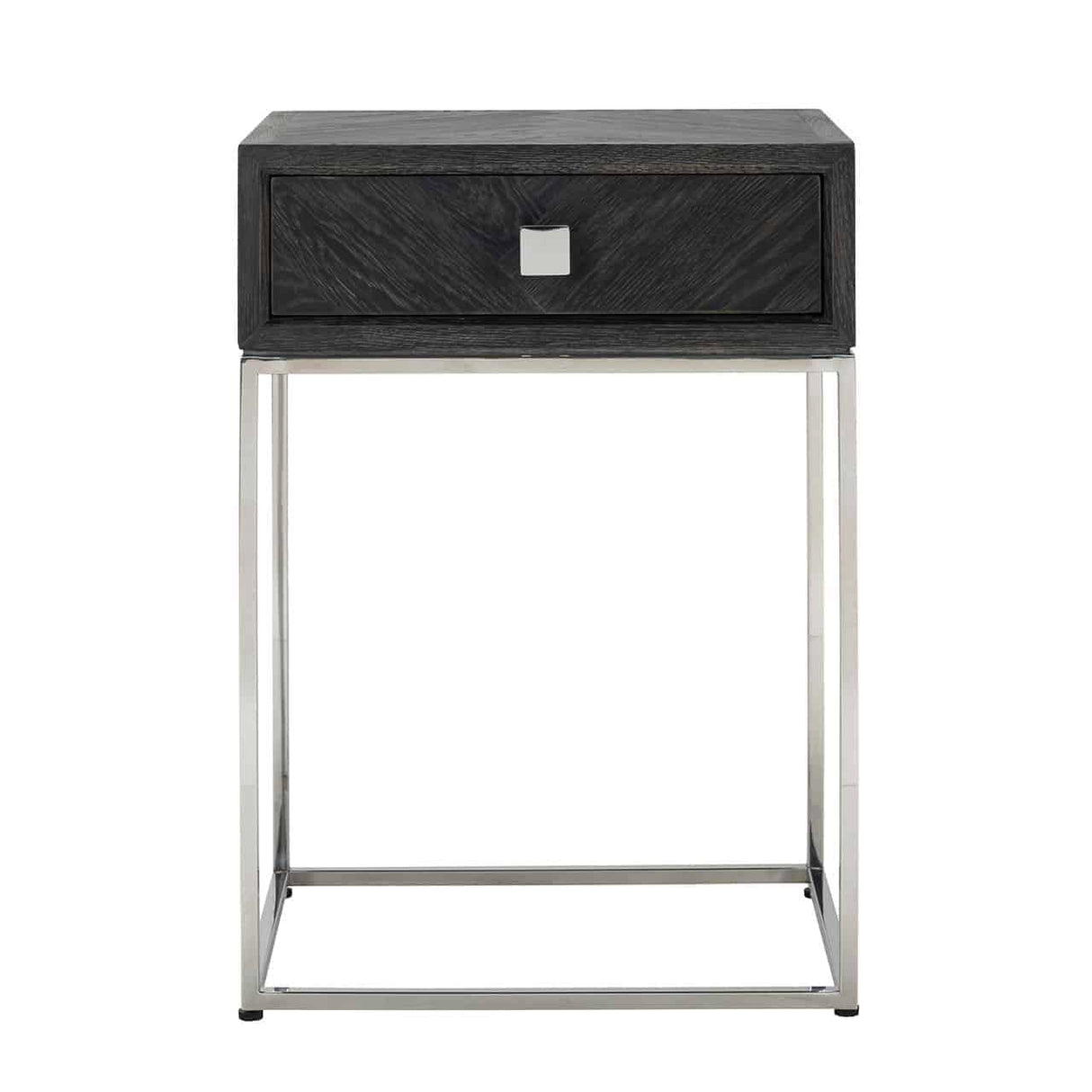 Nachtkastje Blackbone silver 1-lade (Black rustic) van Richmond Interiors - laagste prijs offerte van PureWonen