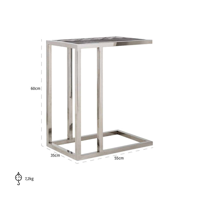 Sofa tafel Blackbone silver (Black rustic) van Richmond Interiors – Luxe comfort op maat van PureWonen. Vraag naar de beste prijs.