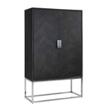 Wandkast Blackbone silver 2-deuren laag (Black rustic) van Richmond Interiors – Luxe comfort op maat van PureWonen. Vraag naar de beste prijs.