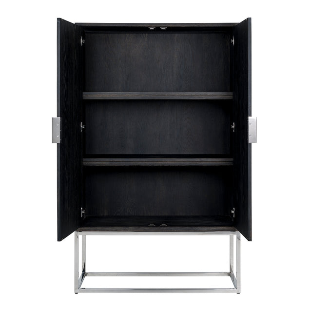 Wandkast Blackbone silver 2-deuren laag (Black rustic) van Richmond Interiors – Luxe comfort op maat van PureWonen. Vraag naar de beste prijs.