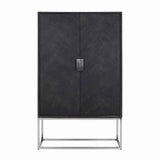 Wandkast Blackbone silver 2-deuren laag (Black rustic) van Richmond Interiors – Luxe comfort op maat van PureWonen. Vraag naar de beste prijs.