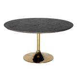 Eettafel Blackbone gold 140Ø (Black rustic) van Richmond Interiors – Luxe comfort op maat van PureWonen. Vraag naar de beste prijs.