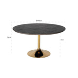 Eettafel Blackbone gold 140Ø (Black rustic) van Richmond Interiors – Luxe comfort op maat van PureWonen. Vraag naar de beste prijs.