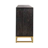 Dressoir Blackbone gold 4-deuren + open vak (Black rustic) van Richmond Interiors – Luxe comfort op maat van PureWonen. Vraag naar de beste prijs.