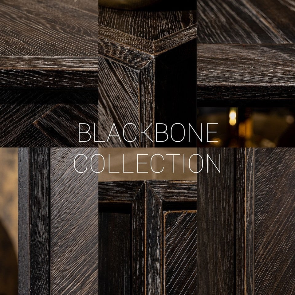 Salontafel Blackbone gold set van 2  (Black rustic) van Richmond Interiors – Luxe comfort op maat van PureWonen. Vraag naar de beste prijs.