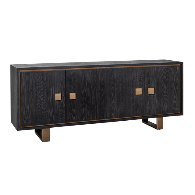 Dressoir Hunter 4-deuren (Black rustic) van Richmond Interiors – Luxe comfort op maat van PureWonen. Vraag naar de beste prijs.