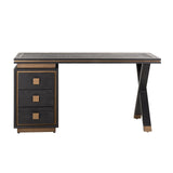 Bureau Hunter 3-laden  (Black rustic) van Richmond Interiors – Luxe comfort op maat van PureWonen. Vraag naar de beste prijs.