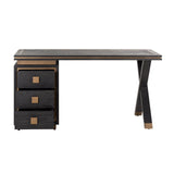 Bureau Hunter 3-laden  (Black rustic) van Richmond Interiors – Luxe comfort op maat van PureWonen. Vraag naar de beste prijs.