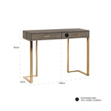 Wandtafel Marie-Lou 2-laden (Gold) van Richmond Interiors – Luxe comfort op maat van PureWonen. Vraag naar de beste prijs.