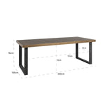 Eettafel Bloomville 200 (Brown) van Richmond Interiors – Luxe comfort op maat van PureWonen. Vraag naar de beste prijs.