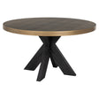 Eettafel Bloomville 140Ø (Black/gold) van Richmond Interiors – Luxe comfort op maat van PureWonen. Vraag naar de beste prijs.
