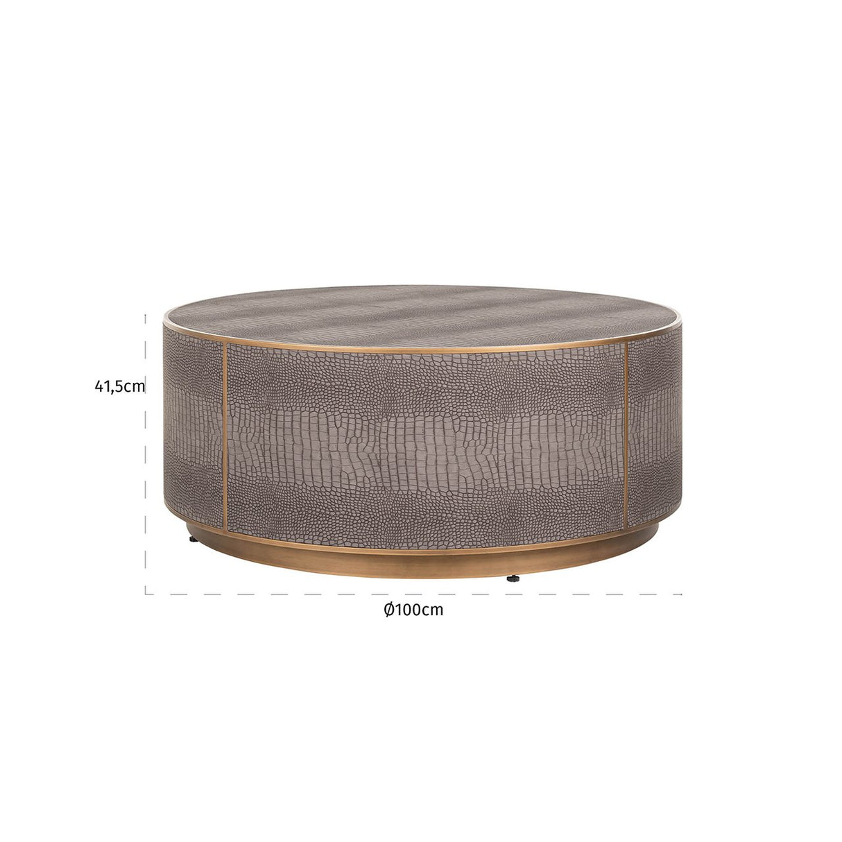 Salontafel Classio 100Ø  (Brushed Gold) van Richmond Interiors – Luxe comfort op maat van PureWonen. Vraag naar de beste prijs.