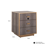 Ladenkast Classio 3-laden  (Brushed Gold) van Richmond Interiors – Luxe comfort op maat van PureWonen. Vraag naar de beste prijs.
