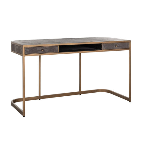 Bureau Classio 2-laden  (Brushed Gold) van Richmond Interiors – Luxe comfort op maat van PureWonen. Vraag naar de beste prijs.