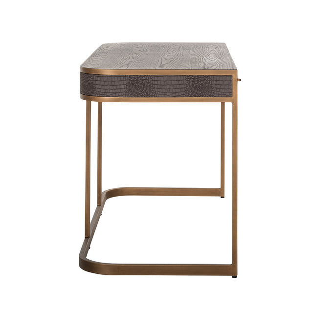 Bureau Classio 2-laden  (Brushed Gold) van Richmond Interiors – Luxe comfort op maat van PureWonen. Vraag naar de beste prijs.