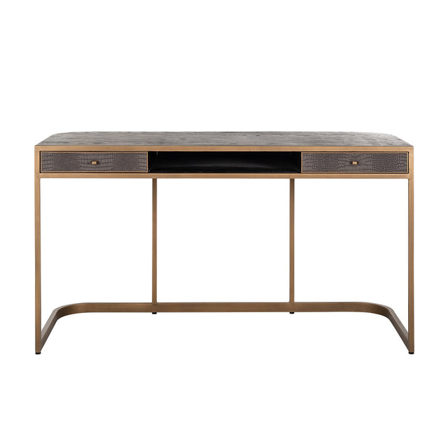 Bureau Classio 2-laden  (Brushed Gold) van Richmond Interiors – Luxe comfort op maat van PureWonen. Vraag naar de beste prijs.