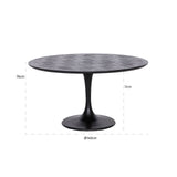 Eettafel Blax 140Ø (Black) van Richmond Interiors – Luxe comfort op maat van PureWonen. Vraag naar de beste prijs.