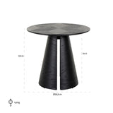 Bijzettafel Blax 585Ø (Black) van Richmond Interiors – Luxe comfort op maat van PureWonen. Vraag naar de beste prijs.