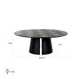 Salontafel Blax 110Ø (Black) van Richmond Interiors – Luxe comfort op maat van PureWonen. Vraag naar de beste prijs.
