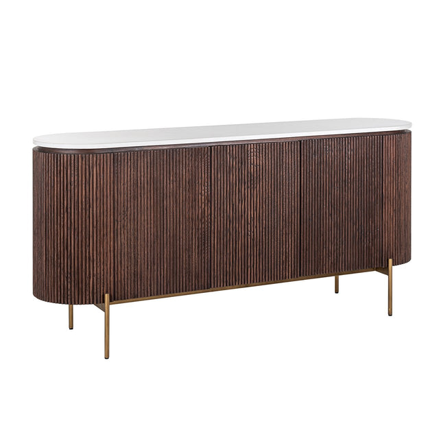 Dressoir Barkley 3-deuren  (Brushed Gold) van Richmond Interiors – Luxe comfort op maat van PureWonen. Vraag naar de beste prijs.