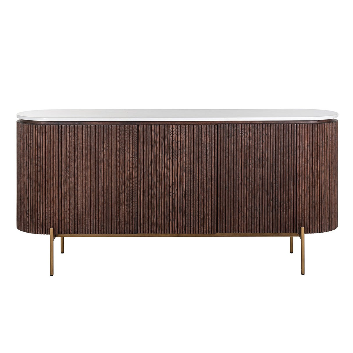 Dressoir Barkley 3-deuren  (Brushed Gold) van Richmond Interiors – Luxe comfort op maat van PureWonen. Vraag naar de beste prijs.