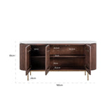 Dressoir Barkley 3-deuren  (Brushed Gold) van Richmond Interiors – Luxe comfort op maat van PureWonen. Vraag naar de beste prijs.