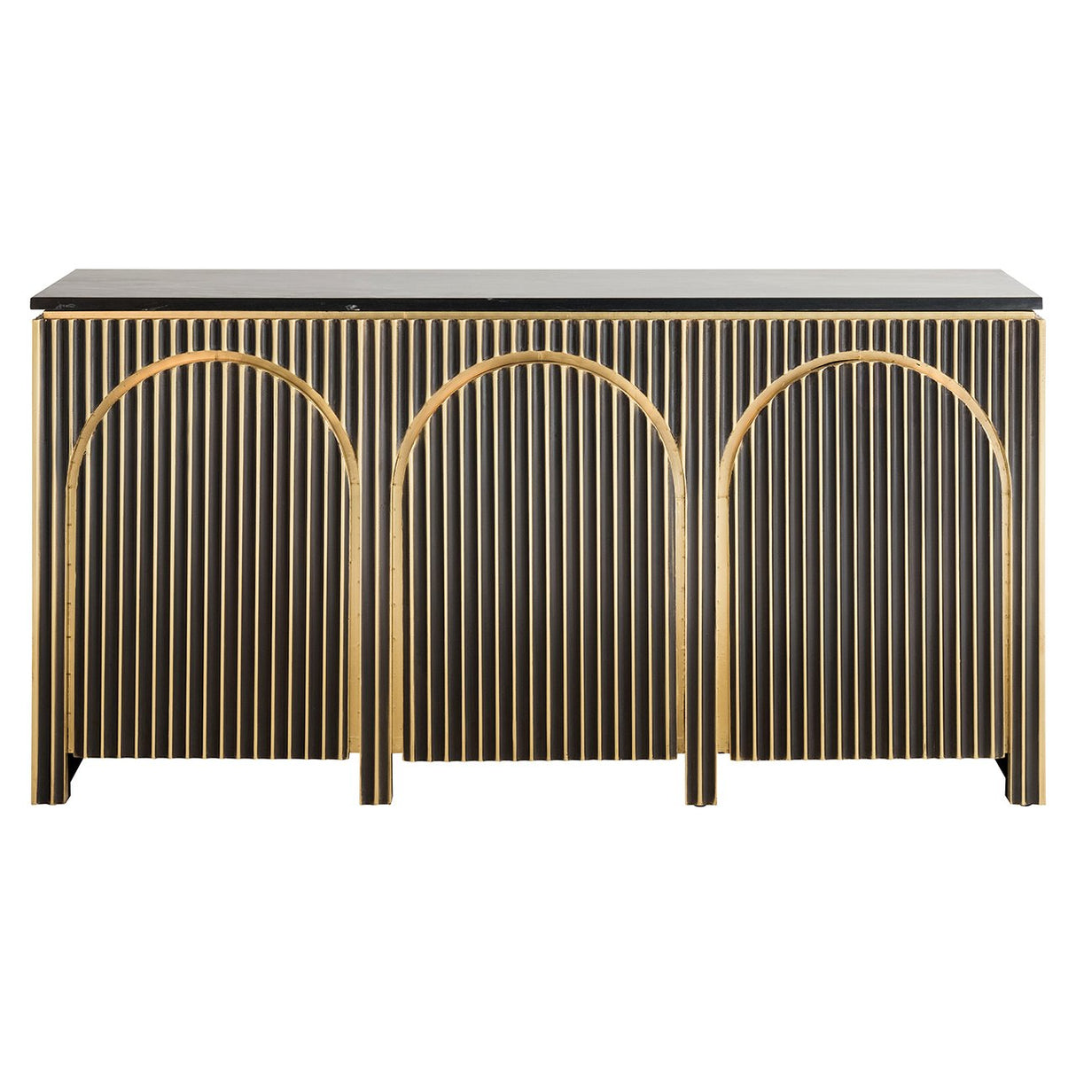 Dressoir Les Arcs 3-deurs (Brushed Gold) van Richmond Interiors – Luxe comfort op maat van PureWonen. Vraag naar de beste prijs.