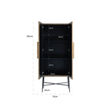 Wandkast Ironville 2-deuren (Gold) van Richmond Interiors – Luxe comfort op maat van PureWonen. Vraag naar de beste prijs.