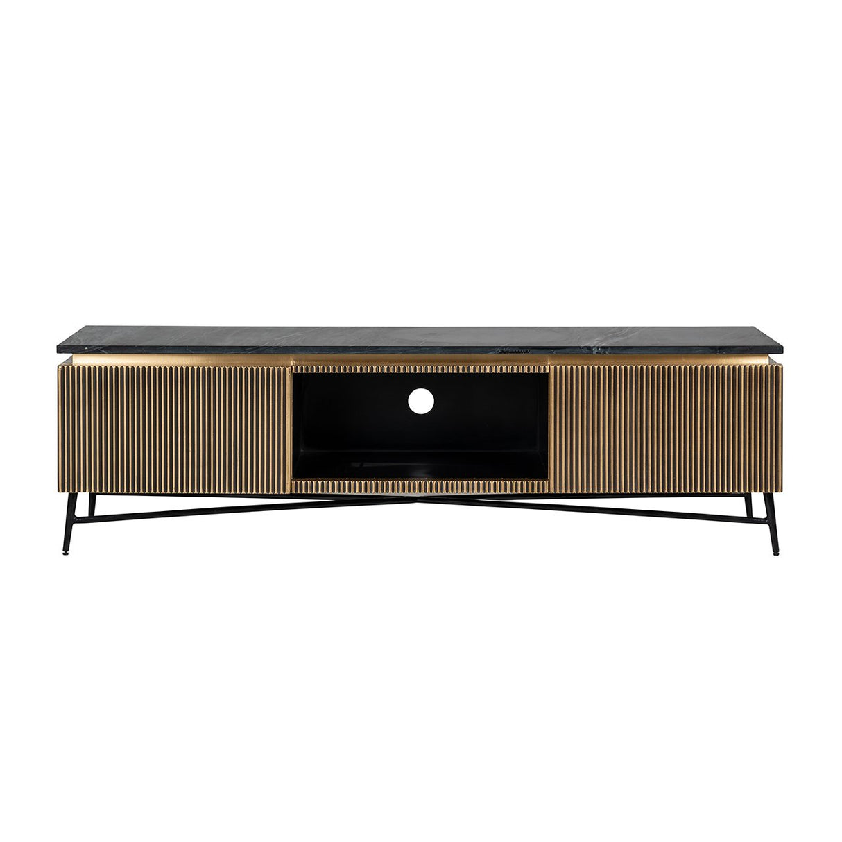 TV-dressoir Ironville 2-deuren (Gold) van Richmond Interiors – Luxe comfort op maat van PureWonen. Vraag naar de beste prijs.