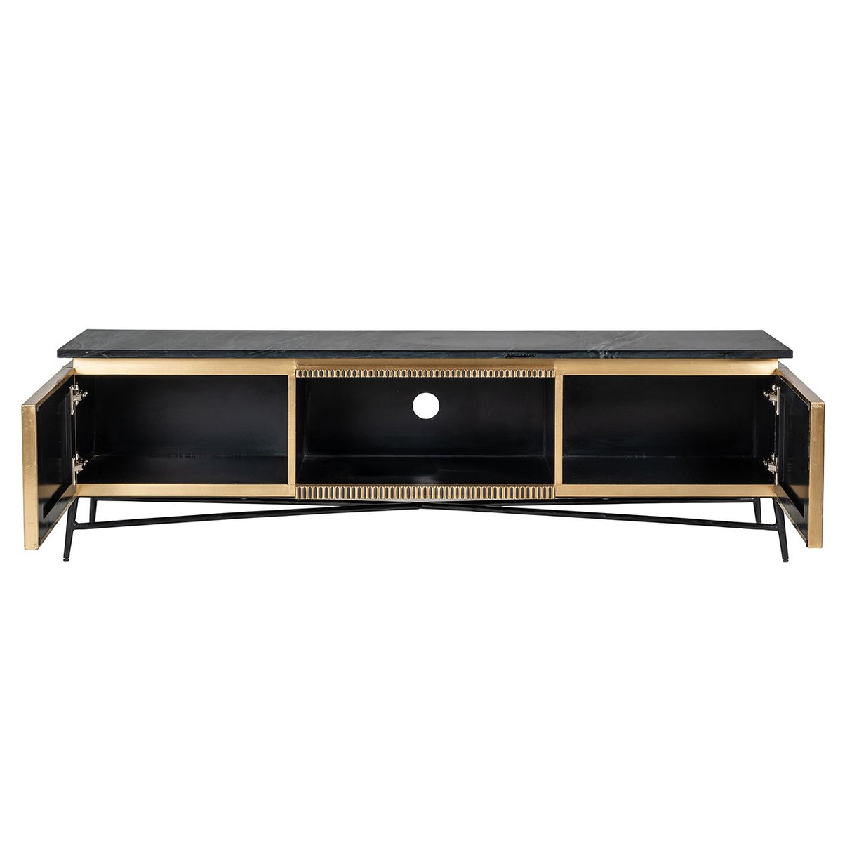 TV-dressoir Ironville 2-deuren (Gold) van Richmond Interiors – Luxe comfort op maat van PureWonen. Vraag naar de beste prijs.